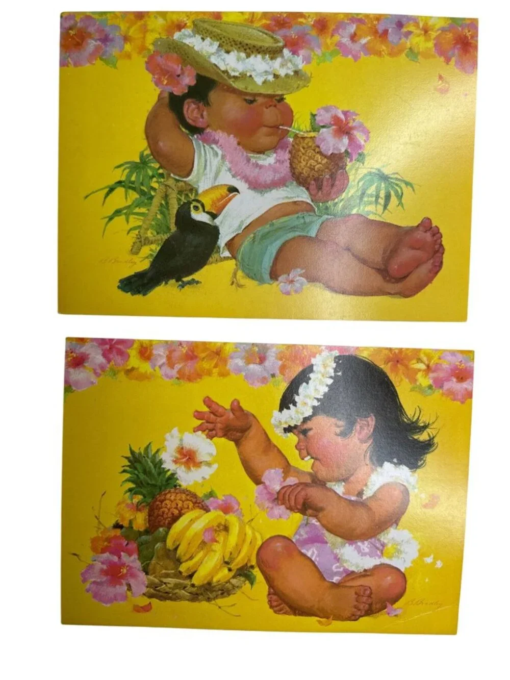 Vintage Dole Pineapple Kids postcards 1980s Lot Of 2 Hawaii Castle & Cooke Inc